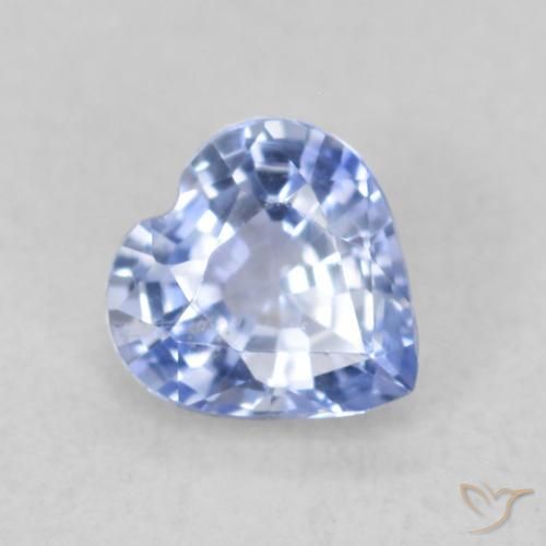0.48 ct Blue Sapphire Stone, Natural Sapphire in Heart Facet Shape for Sale