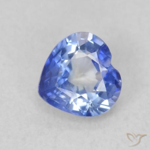 0.43ct Natural Medium Navy Blue Sapphire, Heart, VS
