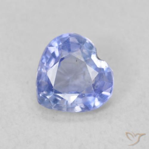 0.39ct Natural Baby Blue Sapphire, Heart, VS