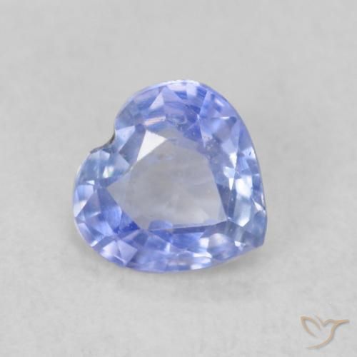 0.39 ct Blue Sapphire Stone, Natural Sapphire in Heart Facet Shape for Sale