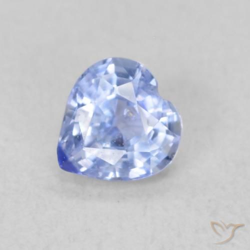 0.34ct Natural Pastel Blue Sapphire, Heart, VS