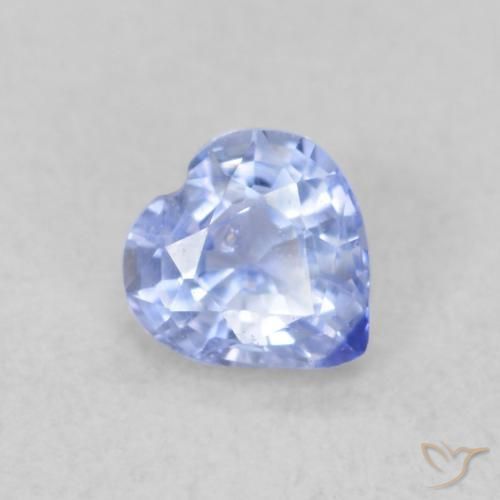 0.34 ct Blue Sapphire Stone, Natural Sapphire in Heart Facet Shape for Sale