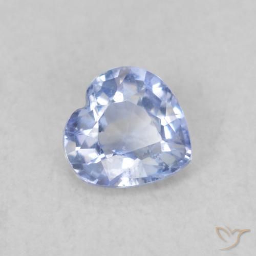0.30ct Natural Light Blue Sapphire, Heart, VS