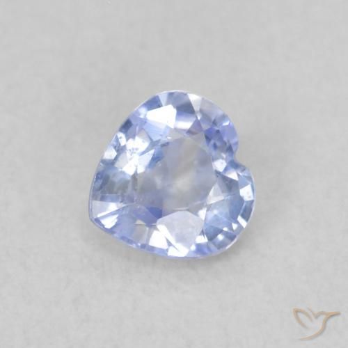 0.30 ct Blue Sapphire Stone, Natural Sapphire in Heart Facet Shape for Sale