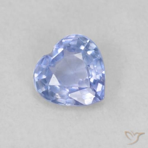 0.30ct Natural Light Blue Sapphire, Heart, VS