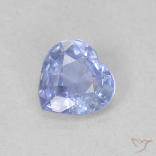 0.30 ct Blue Sapphire Stone, Natural Sapphire in Heart Facet Shape for Sale
