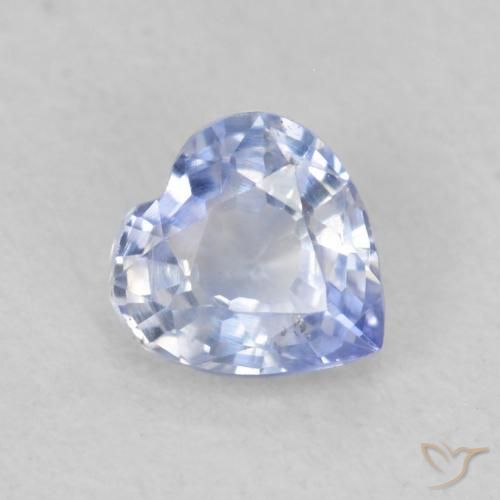 0.43ct Natural Pastel Blue Sapphire, Heart, VS