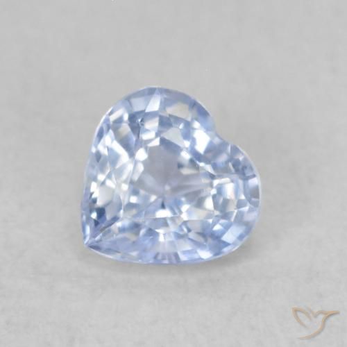 0.39ct Natural Pastel Blue Sapphire, Heart, VS