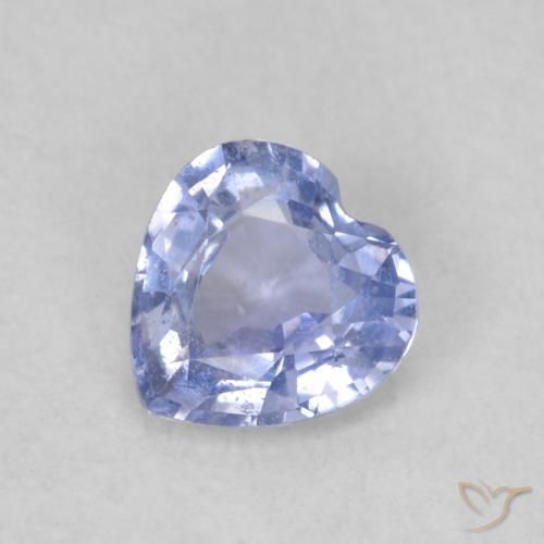 0.37ct Natural Light Blue Sapphire, Heart, VS