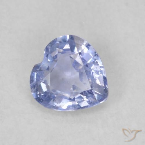 0.37 ct Blue Sapphire Stone, Natural Sapphire in Heart Facet Shape for Sale