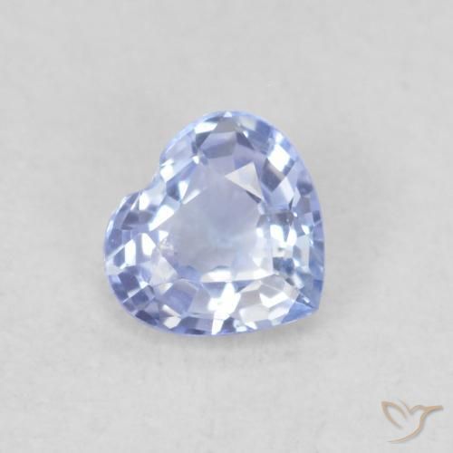 0.28ct Natural Light Purplish Blue Sapphire, Heart, VS