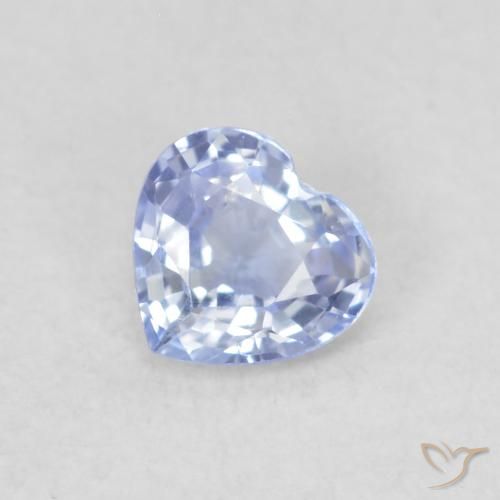 0.28 ct Blue Sapphire Stone, Natural Sapphire in Heart Facet Shape for Sale