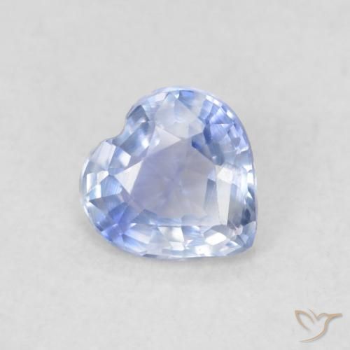 0.34 ct Blue Sapphire Stone, Natural Sapphire in Heart Facet Shape for Sale