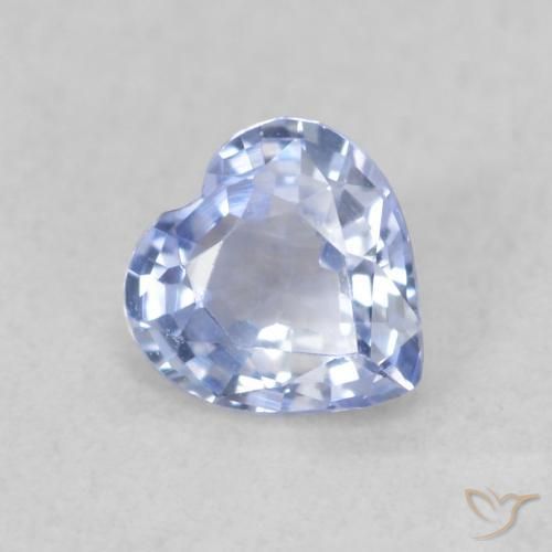 0.38 ct Blue Sapphire Stone, Natural Sapphire in Heart Facet Shape for Sale