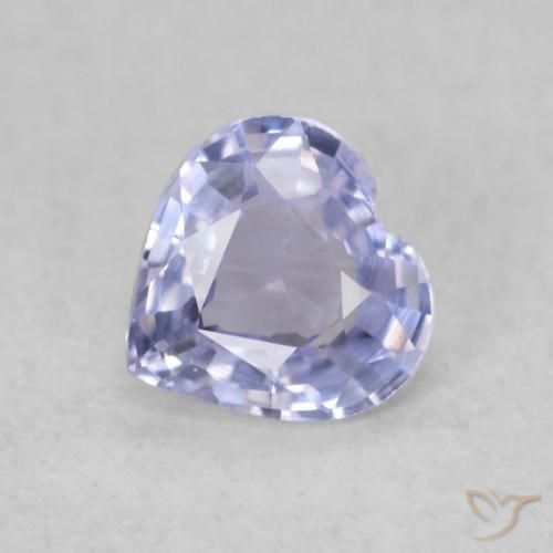 0.38ct Natural Light Blue Sapphire, Heart, VVS-VS