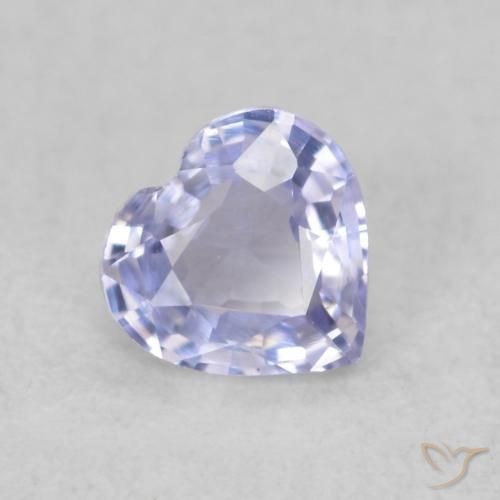 0.38 ct Blue Sapphire Stone, Natural Sapphire in Heart Facet Shape for Sale
