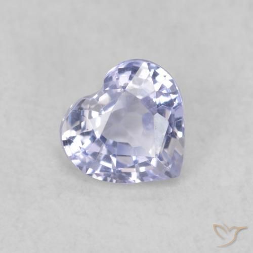 0.36 ct Blue Sapphire Stone, Natural Sapphire in Heart Facet Shape for Sale
