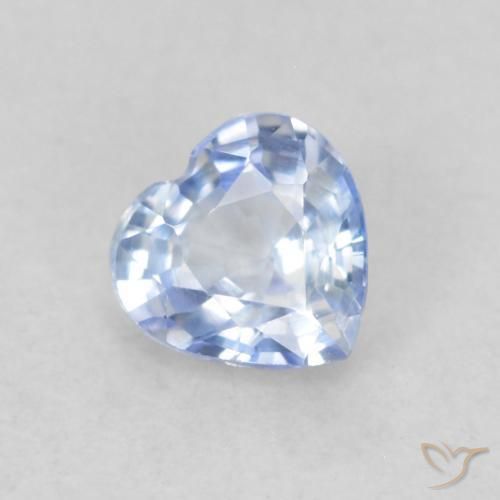 0.37 ct Blue Sapphire Stone, Natural Sapphire in Heart Facet Shape for Sale