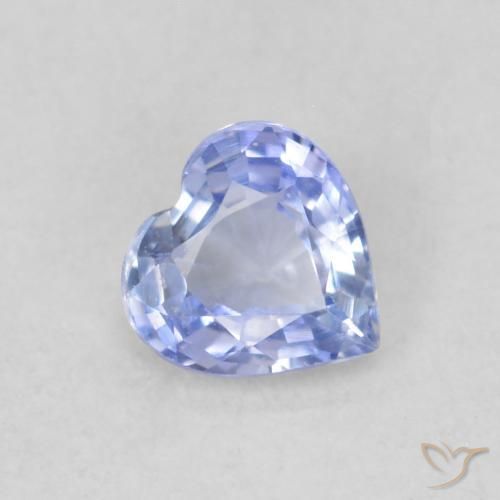 0.30 ct Blue Sapphire Stone, Natural Sapphire in Heart Facet Shape for Sale