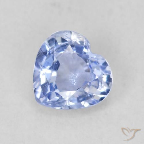 0.43ct Natural Pastel Blue Sapphire, Heart, VS, Photo A
