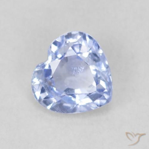 0.43 ct Blue Sapphire Stone, Natural Sapphire in Heart Facet Shape for Sale