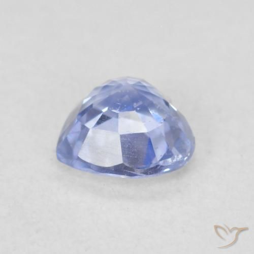 Sapphire Gemstone in 4.6 x 4.4 mm Size for Sale, Sapphire Stone in Pastel Blue Color