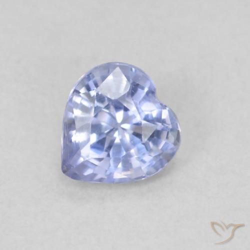 0.33ct Natural Light Blue Sapphire, Heart, VVS-VS