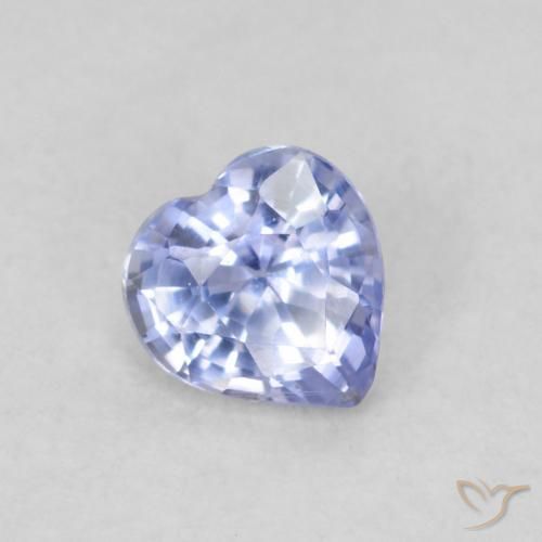 0.33 ct Blue Sapphire Stone, Natural Sapphire in Heart Facet Shape for Sale