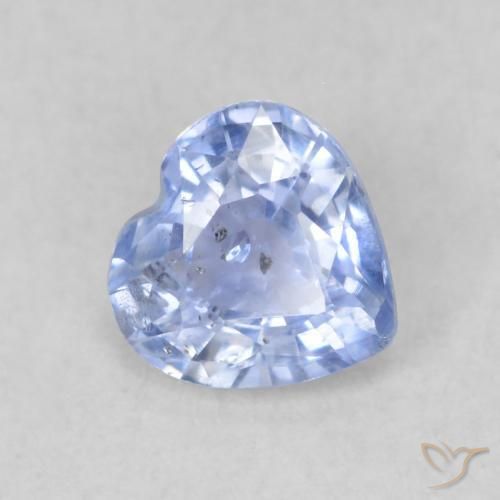 0.50 ct Blue Sapphire Stone, Natural Sapphire in Heart Facet Shape for Sale