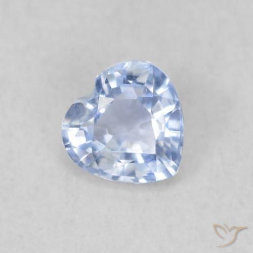 0.30 ct Blue Sapphire Stone, Natural Sapphire in Heart Facet Shape for Sale