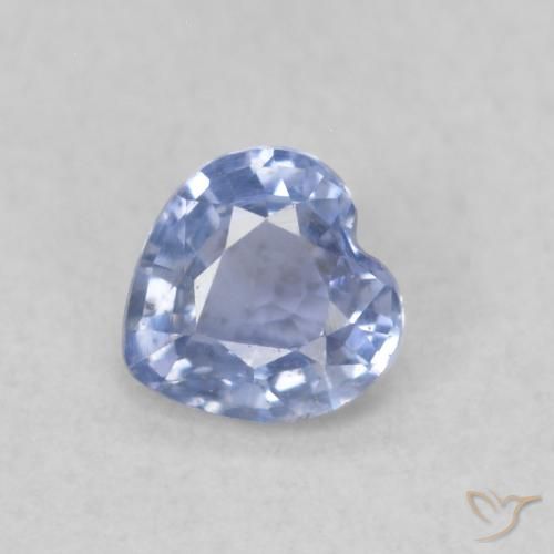 0.34ct Natural Light Violet Blue Sapphire, Heart, VS