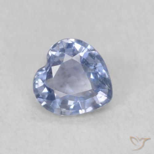 0.34 ct Blue Sapphire Stone, Natural Sapphire in Heart Facet Shape for Sale