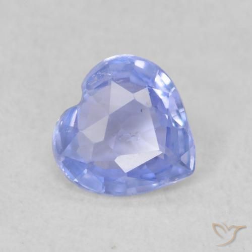 0.37 ct Blue Sapphire Stone, Natural Sapphire in Heart Facet Shape for Sale