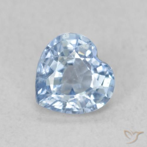0.45ct Natural Baby Blue Sapphire, Heart, VS