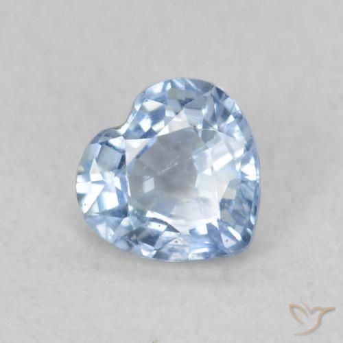 0.45 ct Blue Sapphire Stone, Natural Sapphire in Heart Facet Shape for Sale