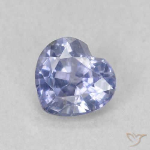 0.42ct Natural Light Blue Sapphire, Heart, VS