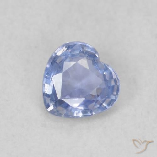 0.31ct Natural Pastel Blue Sapphire, Heart, VS