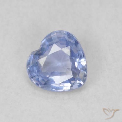 0.31 ct Blue Sapphire Stone, Natural Sapphire in Heart Facet Shape for Sale