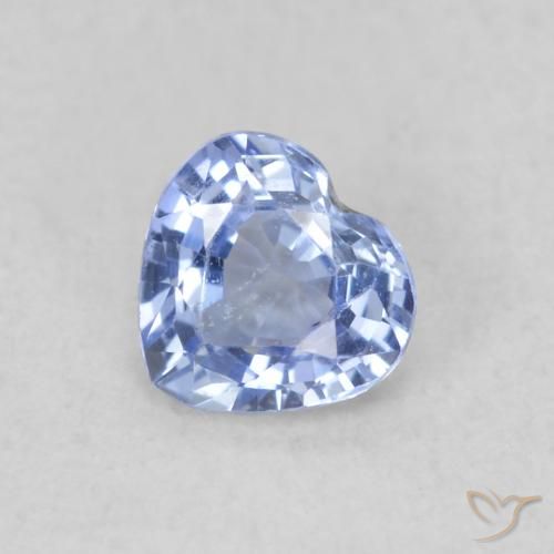 0.34ct Natural Pastel Blue Sapphire, Heart, VS