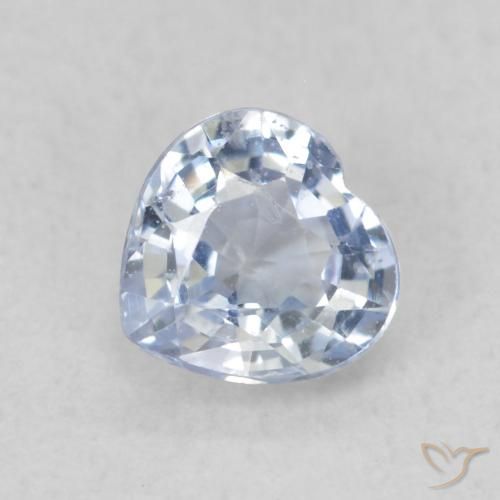 0.47ct Natural Light Purplish Blue Sapphire, Heart, VS