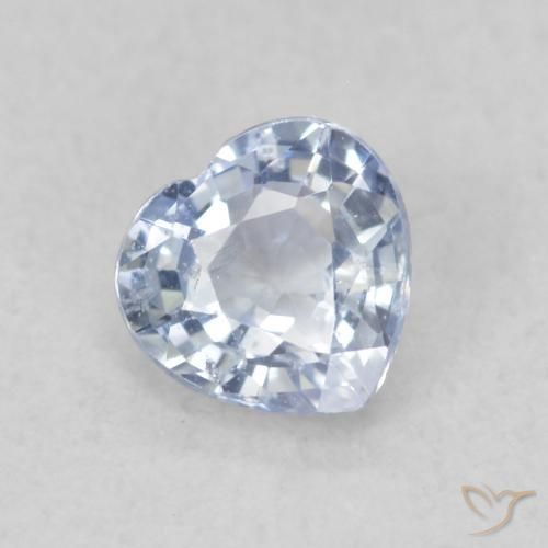 0.47 ct Blue Sapphire Stone, Natural Sapphire in Heart Facet Shape for Sale