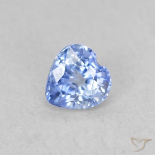 0.39ct Natural Light Violet Blue Sapphire, Heart, VS, Photo A