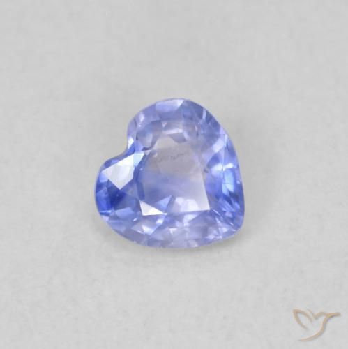 0.31 ct Blue Sapphire Stone, Natural Sapphire in Heart Facet Shape for Sale