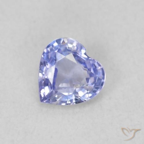 0.41ct Natural Pastel Blue Sapphire, Heart, VS