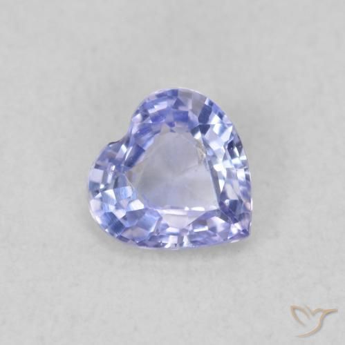 0.41 ct Blue Sapphire Stone, Natural Sapphire in Heart Facet Shape for Sale