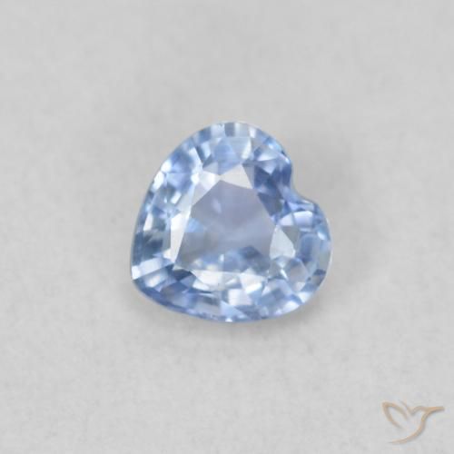 0.36 ct Blue Sapphire Stone, Natural Sapphire in Heart Facet Shape for Sale