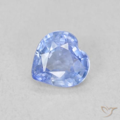 0.45ct Natural Light Purplish Blue Sapphire, Heart, VS