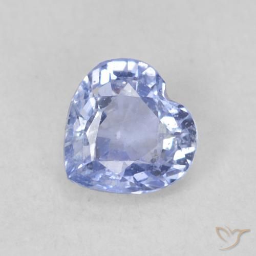 0.41ct Natural Light Purplish Blue Sapphire, Heart, VS