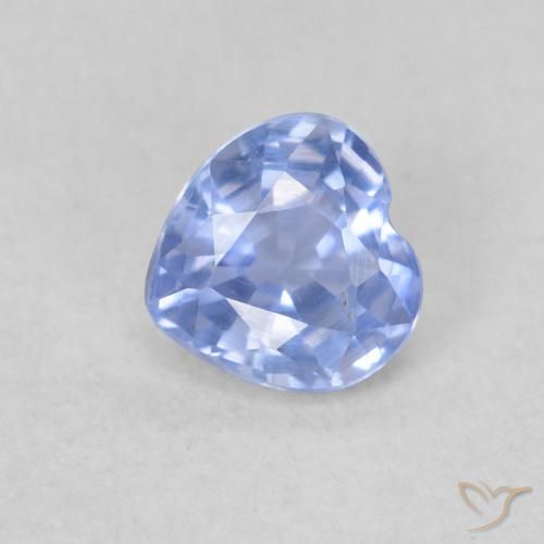 0.37ct Natural Pastel Blue Sapphire, Heart, VS