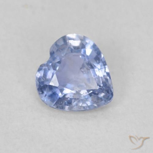 0.30ct Natural Baby Blue Sapphire, Heart, VS